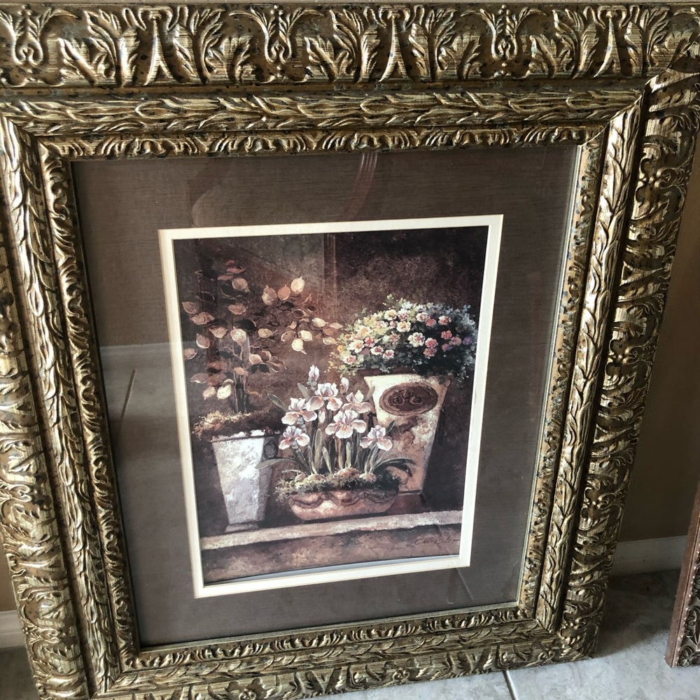 VINTAGE flower wall art